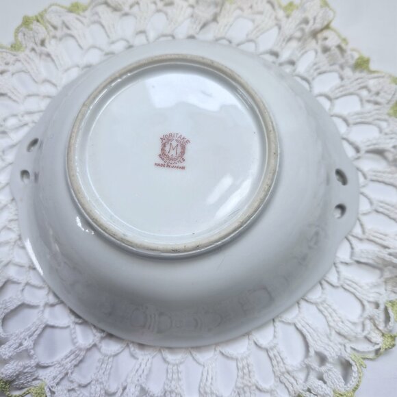 Noritake Bowl Hand Painted Bird and Flowers M Stamp Vintage Made in Japan - Picture 11 of 12